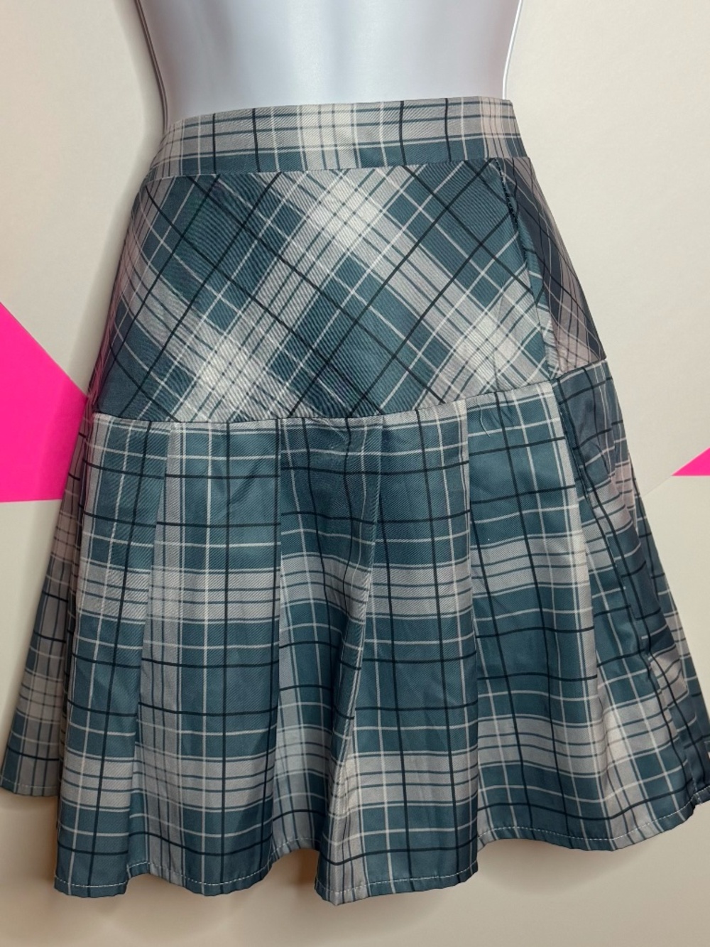 Y2K Plaid Pleated Mini Skirt Alt Grunge